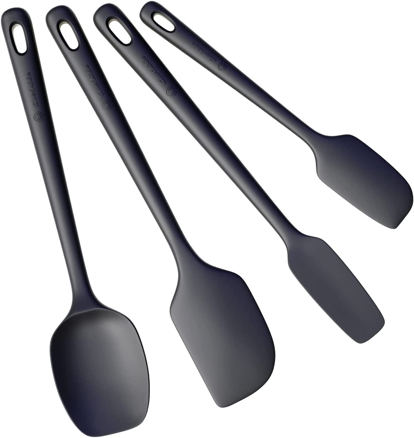 ChefAide 5 Pieces Silicone Spatula Set, Food Grade Rubber Spatula, Upgrade Strong Handle with Ergonomic Grip, Heat Resistant Up to 600°F for Nonstick Cookware, Cooking